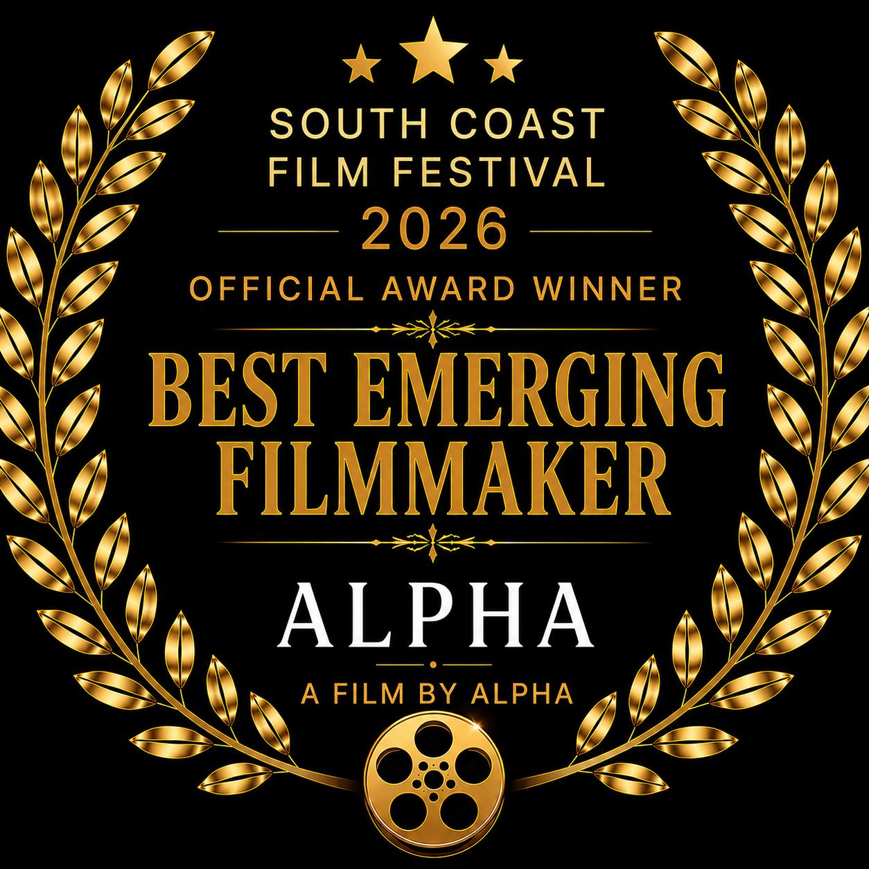 South Coast Film Festival 2026 — Best Emerging Filmmaker, Alpha